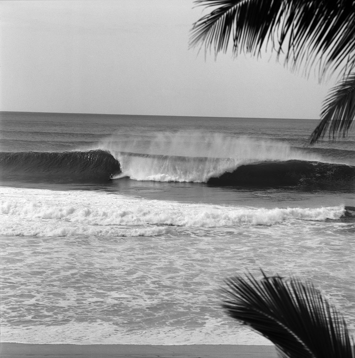 Surfer at Backdoor in Hawaii